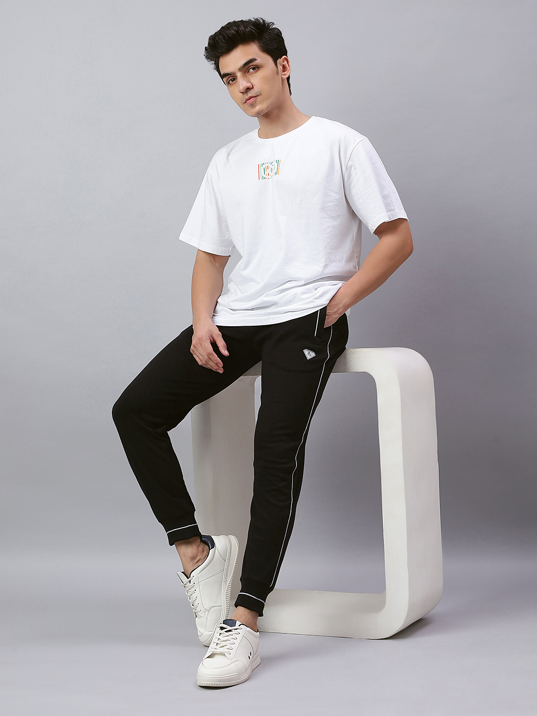 HOSIERY BOTTOM RIB TRACKPANT CORD PIPING