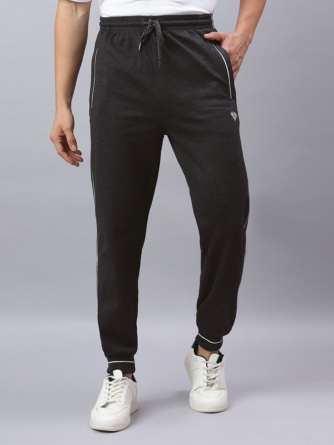 HOSIERY BOTTOM RIB TRACKPANT CORD PIPING