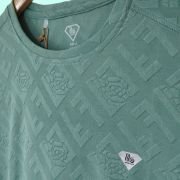JACQUARD STRETCHABLE POLYESTER T-SHIRT