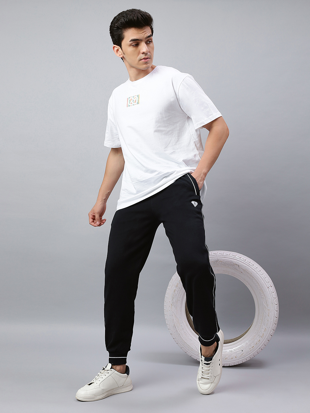 HOSIERY BOTTOM RIB TRACKPANT CORD PIPING