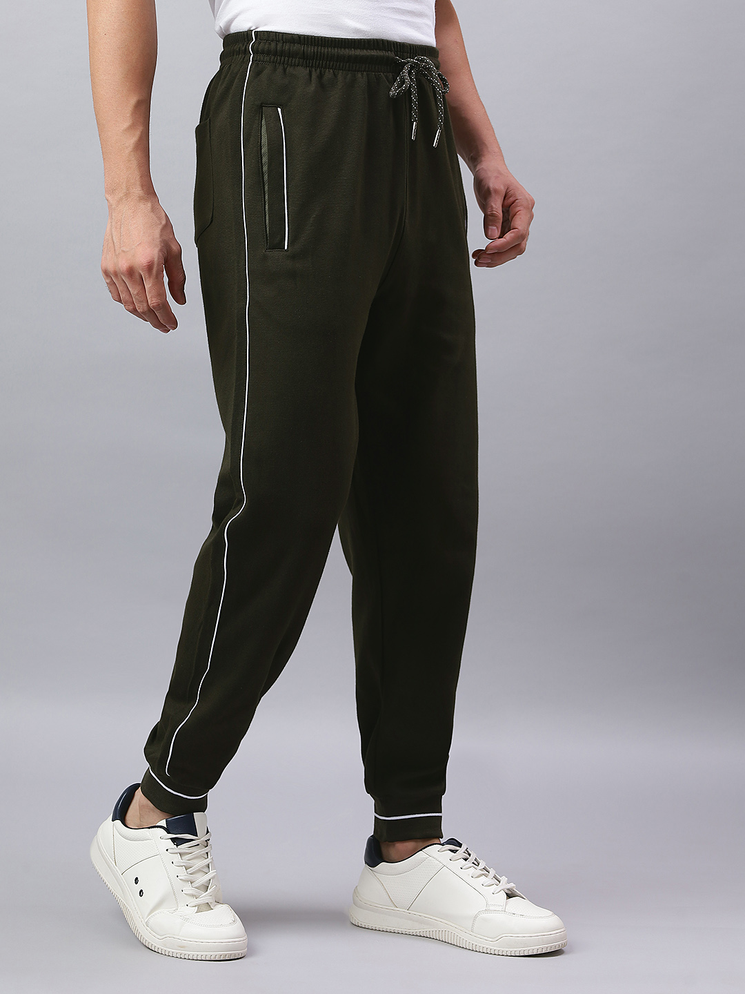 HOSIERY BOTTOM RIB TRACKPANT CORD PIPING